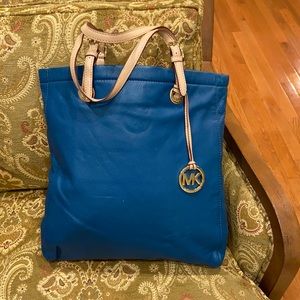 Teal Michael Kors Tote Bag